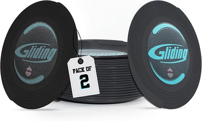 Gliding Discs for Working Out - Exercise Sliders for Carpet & Hardwood Floors 1 Pair, Authentic