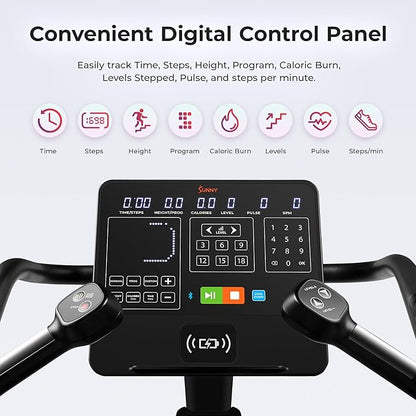 Sunny Health & Fitness Premium High-Intensity Smart Stepper Stair Climber, Commercial Grade, Cardio