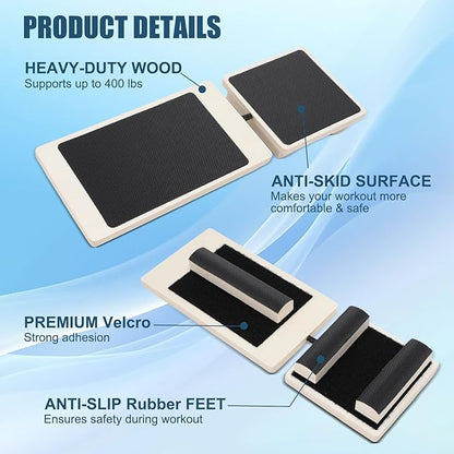 Ankle Balance Board Single Leg Wood Anti Slip Foot Strengthener Trainer for Sprained Ankle Plantar