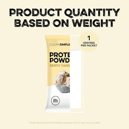 Clean Simple Eats Whey Protein Powder, Variety Pack, Naturally Sweetened Flavors, 100% Grass Fed