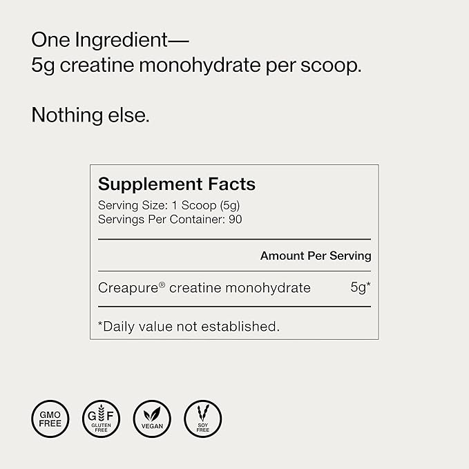 Momentous Creatine Monohydrate Powder - Creapure Creatine Powder - Supports Strength, Lean Muscle