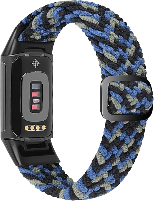 Braided Band Compatible with Fitbit Charge 6/Fitbit Charge 5, Soft Nylon Solo Loop Adjustable