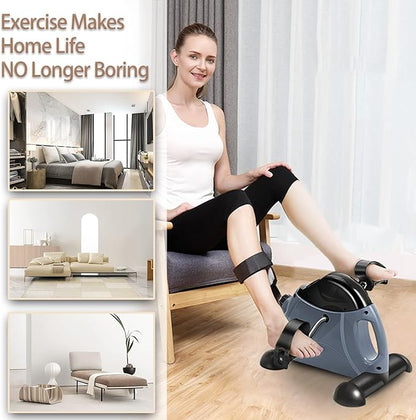 Mini Exercise Bike, himaly Under Desk Bike Pedal Exerciser Portable Foot Cycle Arm & Leg Peddler