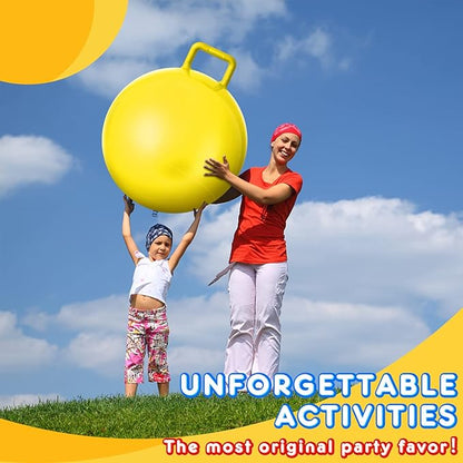 Lewtemi 6 Pcs Hopper Ball Carnival Outdoor Games 32 Inch Jumping Hopping Inflatable Bouncing Ball