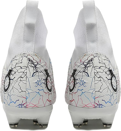 Men's Soccer Shoes High-Top Soccer Cleats Outdoor Breathable Athletic Professional Spikes Youth