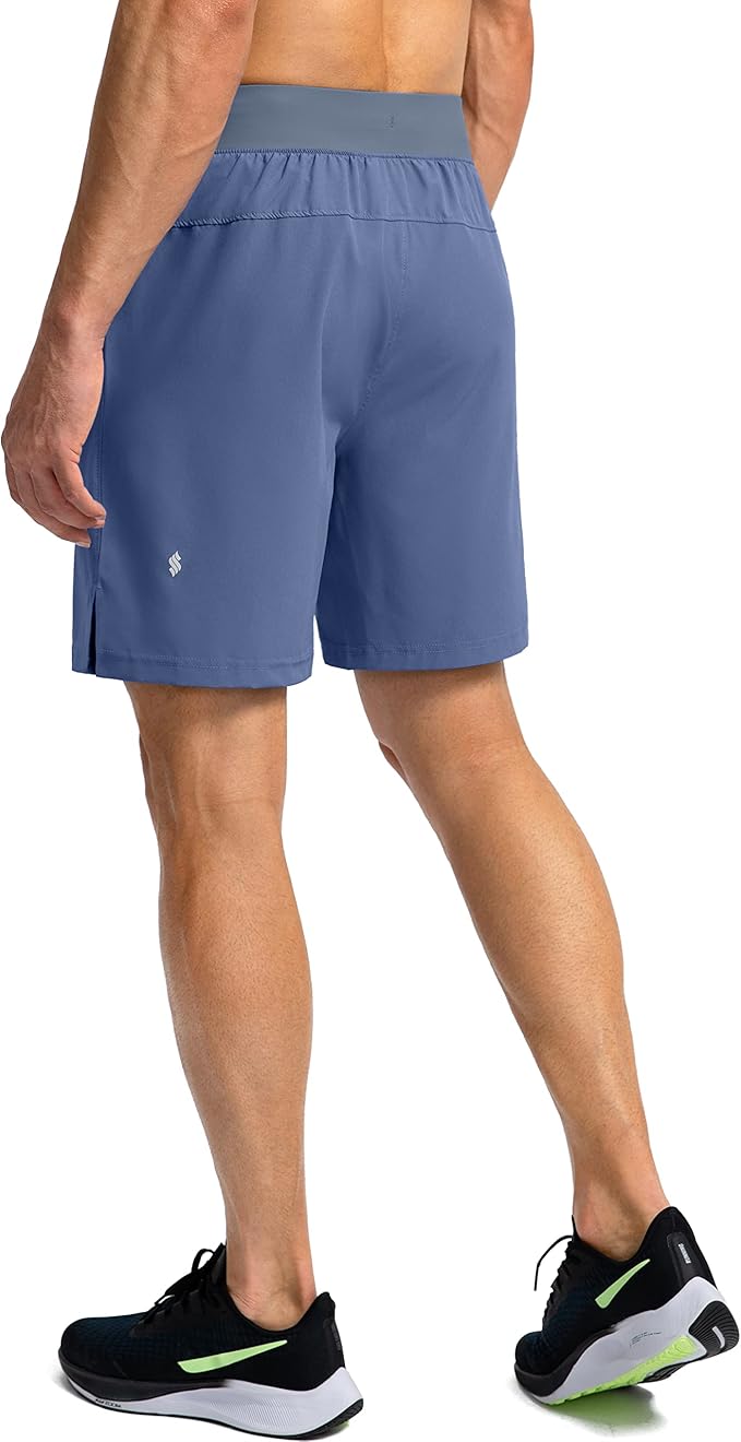 Men's Running Shorts with Zipper Pockets 9 Inch/ 7 Inch / 5 Inch Lightweight Quick Dry Gym Workout