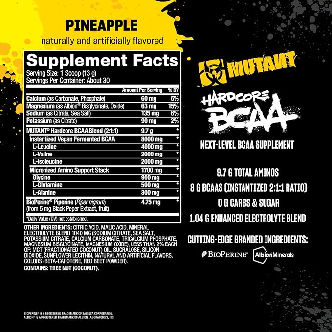 Mutant Hardcore BCAA - Pre, Intra or Post Workout ??BCAA Next Level branched-Chain Amino Acids