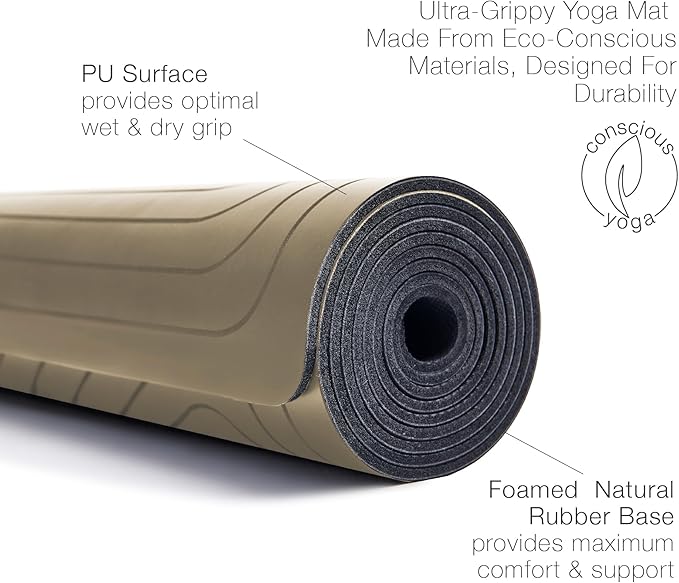 agoy Pro+ Warrior - Premium Non-Slip Yoga Mat – Eco-Conscious Design - PU Mat With Wet/Dry Grip+