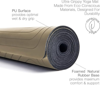 agoy Pro+ Warrior - Premium Non-Slip Yoga Mat – Eco-Conscious Design - PU Mat With Wet/Dry Grip+