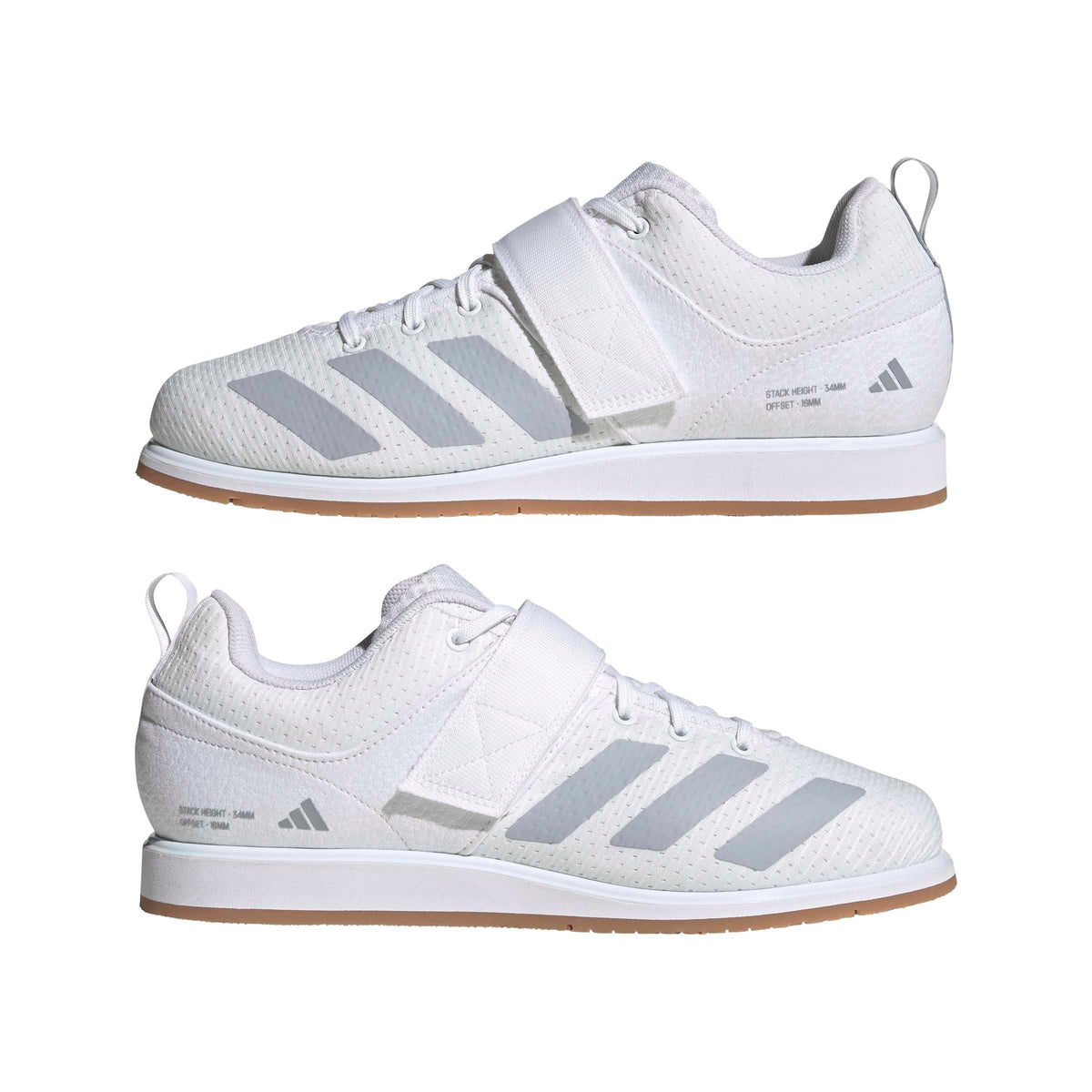 adidas Unisex-Adult Powerlift 5 Weightlifting, White/Halo Silver/Black, 9