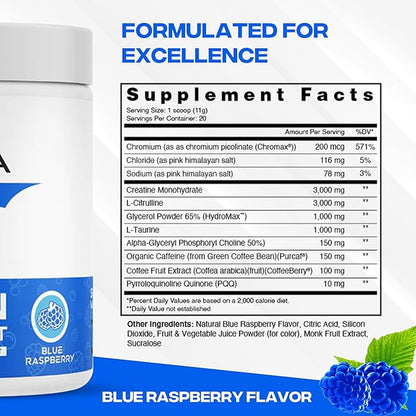 XEELA Pre Workout Powder - Clean & Tested - Jitter Free, Safe, and Natural - Increase Thermogenic