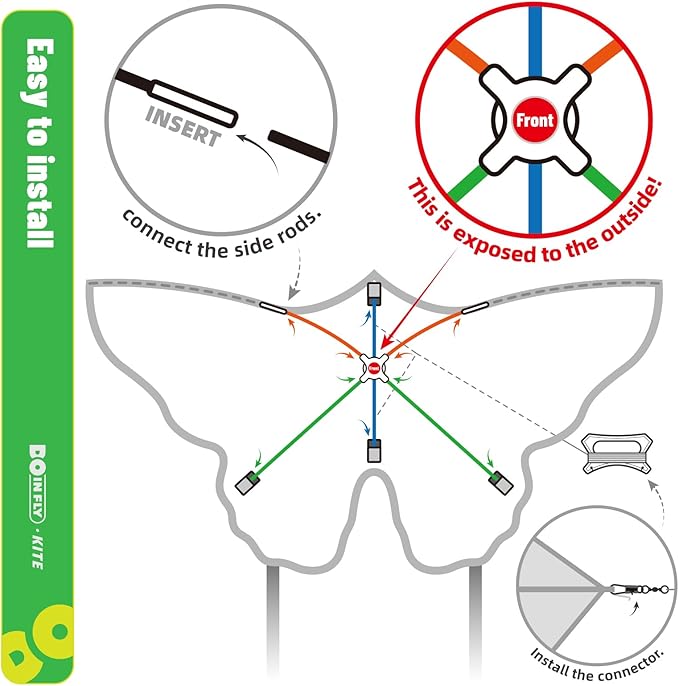Butterflys for Kids, Beautiful Kite Easy to Fly for Beginners with 328 ft Line & Line Winder