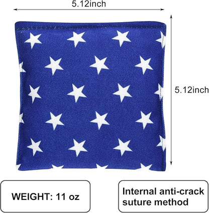 Set of 8 Regulation Cornhole Bags Double Sided, Weather Resistant Bean Bags for Cornhole Toss Game