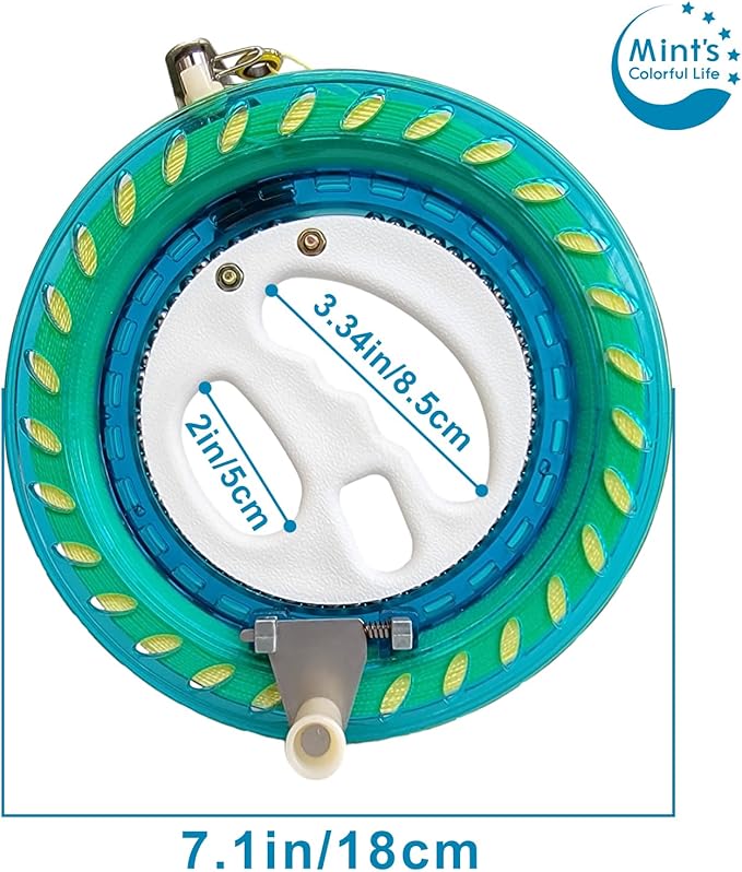 Mint's Colorful Life 60'' Delta Kite With 7.1in Reel Winder, Easy Flying & String Spool for Kids &