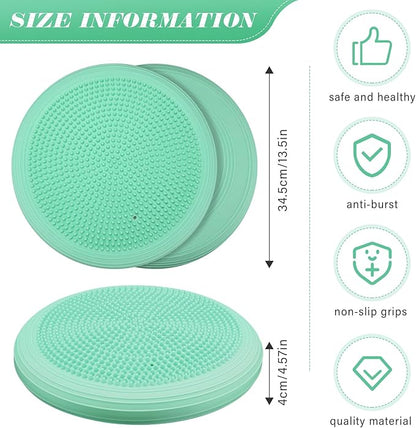 Libima 4 Pcs Wiggle Seat Inflated Wobble Cushion for Sensory Kid 13 Inches Balance Disc Flexible