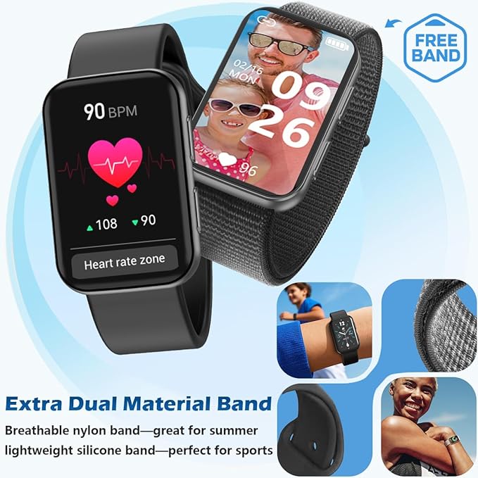 MorePro Health Fitness Tracker with Blood oxy-gen Monitor and 24/7 Heart Rate and Blood Pressure
