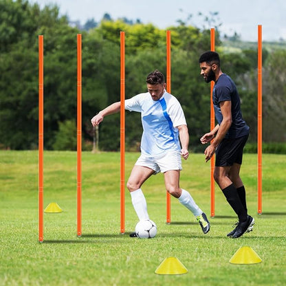 Soccer Agility Training Poles Equipment |Adjustable Soccer Equipment for Training Includes 6