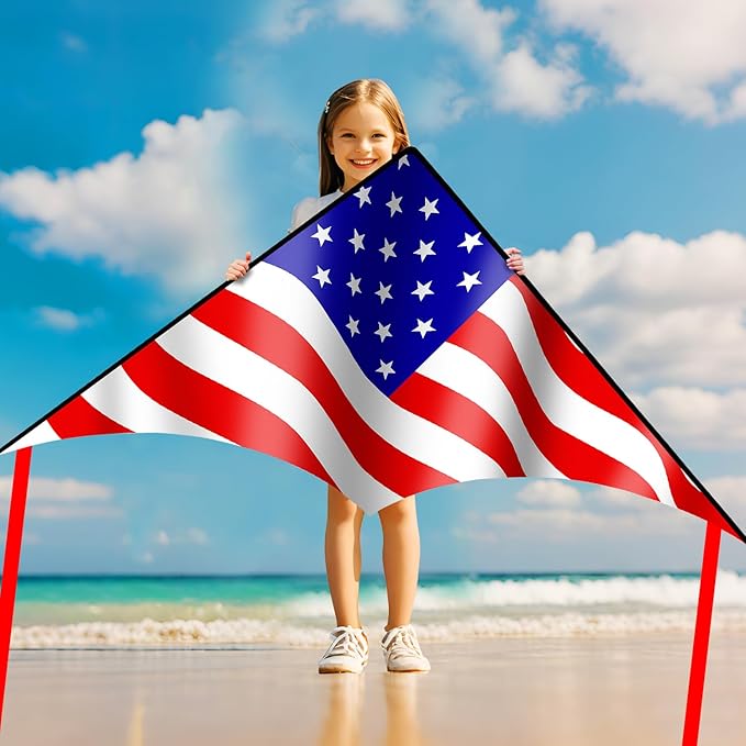 Large Delta Kite for Kids & Adults - Easy to Fly Outdoor Kites for Kids Ages 8-10, Perfect for