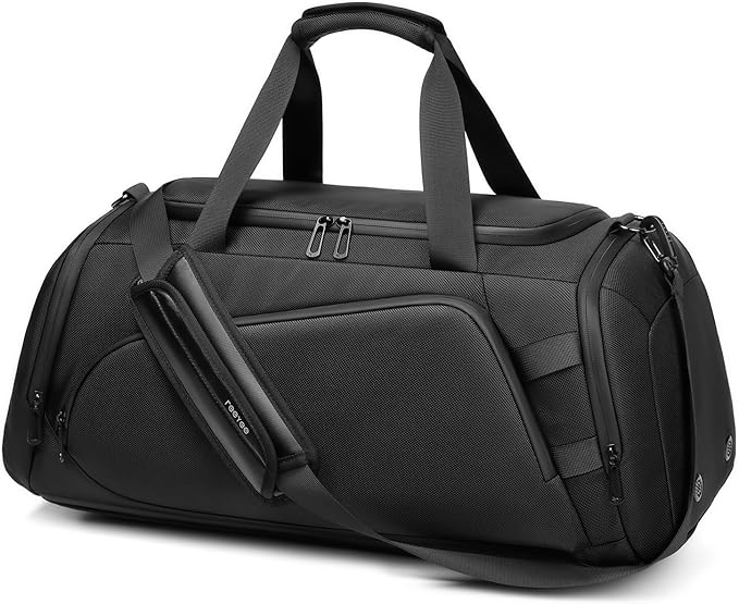 Duffle Bag for Travel, Carry on Gym Bag for Men, Waterproof Sport Bags with Shoe Compartment, 40L