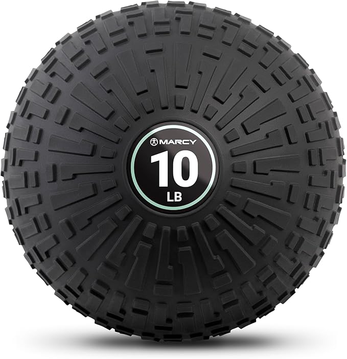 Marcy Slam Ball, 10–50 lbs Dead Weight, Non-Bounce, Sand-Filled Medicine Ball with Durable PVC