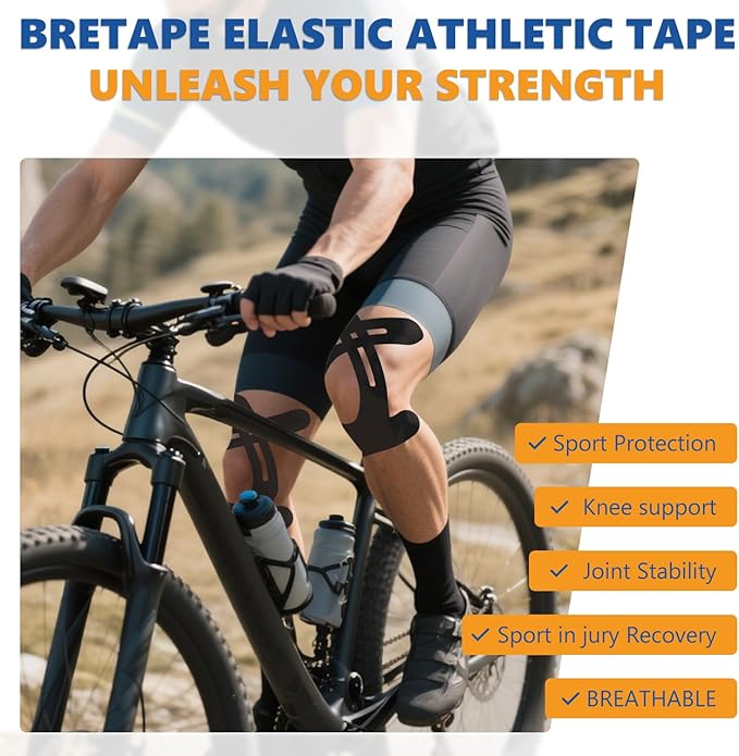 Precut Kinesiology Tape for Knees ??14 PCS Knee Tape for Pain Relief & Support, Elastic Waterproof