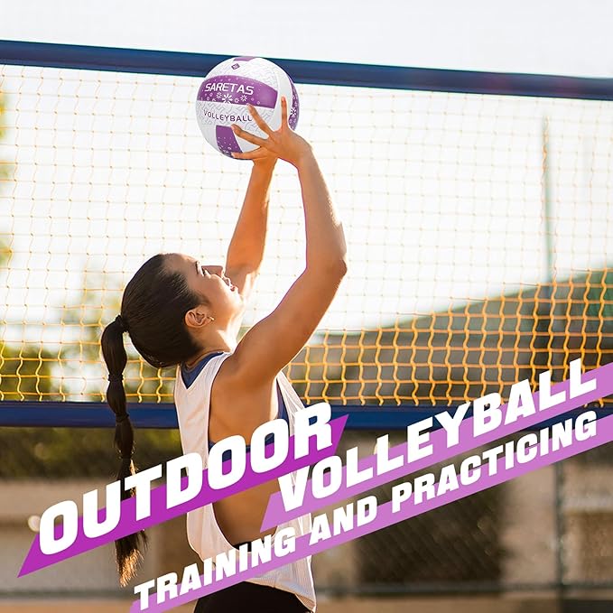 Beach/Water/Sand Volleyballs, Outdoor/Indoor Official Size, Soft Touch Volleyball for Beginners