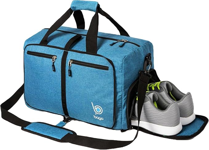 Bago Foldable Duffel Bags for Traveling Women & Men - 60L Medium Packable Duffle Bag for Travel