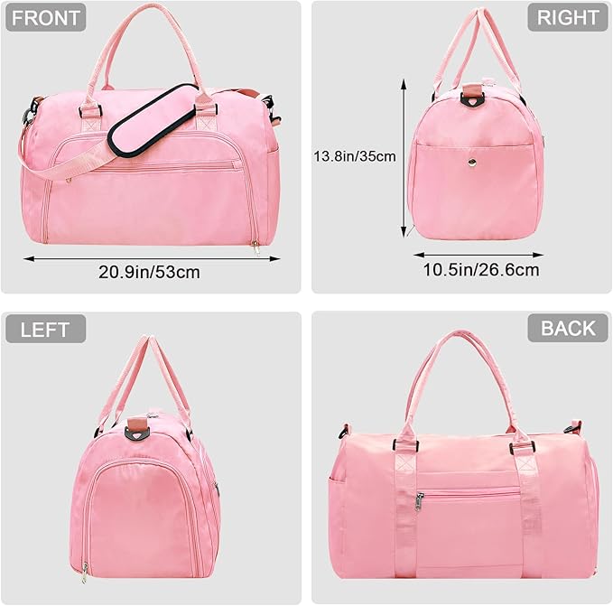 woogwin Gym Bag for Men & Women with Shoes & Wet Compartment Waterproof Duffle Bag for Travel
