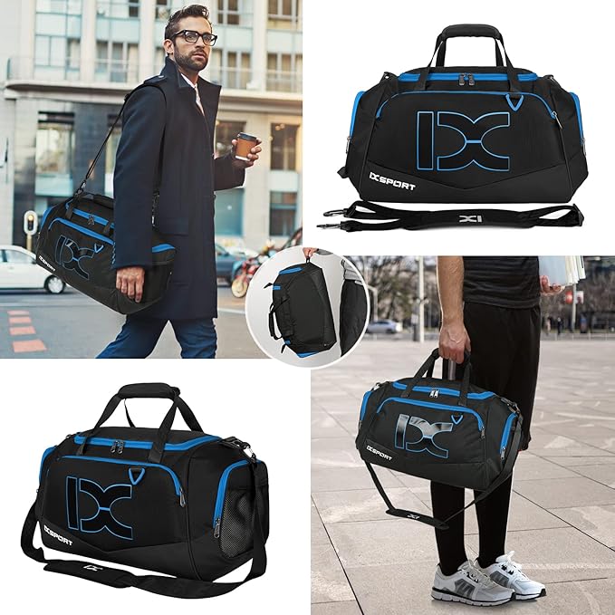 Sports Gym Bag，INOXTO Travel Duffel Bag with Dry Wet Pocket And Shoe CompartmentFor Women and