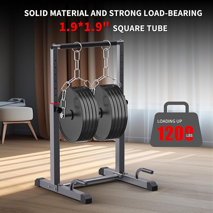 K KiNGKANG Dip Bar Station Set, 9 Level Adjustable, 1200lbs Heave Duty Dip Station for Full Body