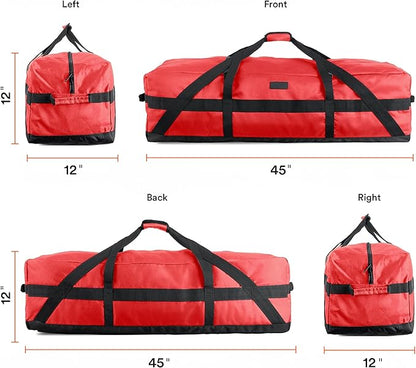 Fitdom 106L 45" Heavy Duty Extra Large Duffle with Upgrade Zipper, Durable & Water Resistant.