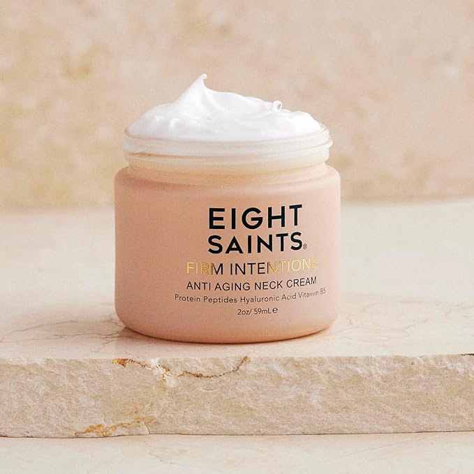 Eight Saints Firm Intentions Anti Aging Neck Cream, Natural & Organic, For Firming Skin and