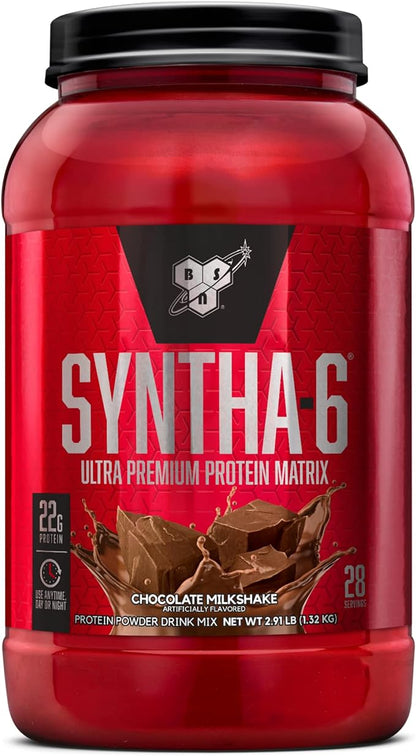 BSN SYNTHA-6 Whey Protein Powder with Micellar Casein, Milk Isolate, Chocolate Milkshake, 28