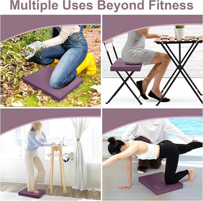 StrongTek Extra Wide Foam Balance Pad for Physical Therapy, 19" X 15.8" X 2.4", High-Density TPE