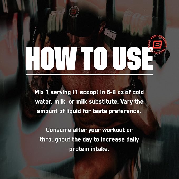 BARE PERFORMANCE NUTRITION, BPN Whey Protein + Casein Protein Powder Blend, Blueberry Muffin, 25g