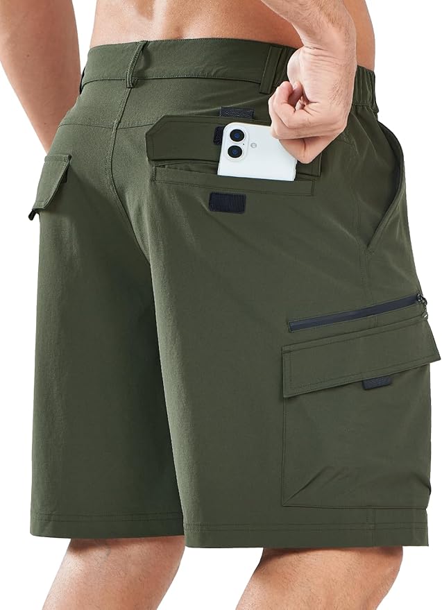 NORTHYARD Men's Cargo Hiking Shorts 9" Lightweight Outdoor Tactical Work Camping Sport Golf Casual