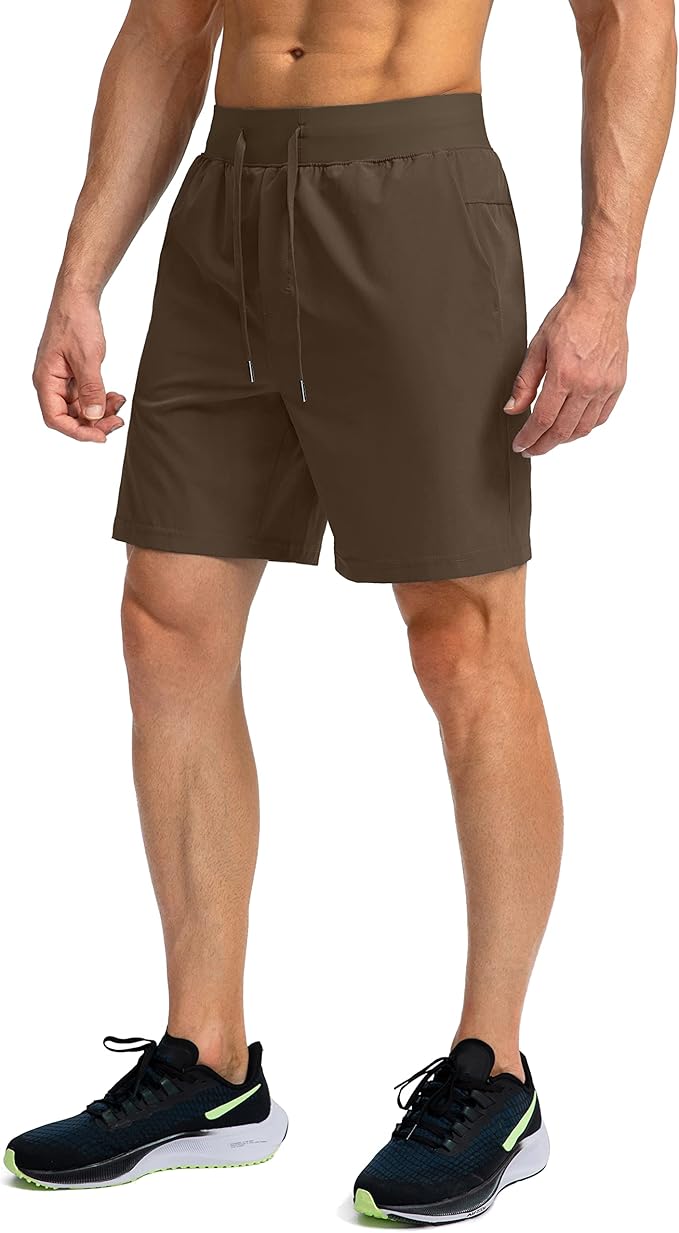 Men's Running Shorts with Zipper Pockets 9 Inch/ 7 Inch / 5 Inch Lightweight Quick Dry Gym Workout