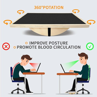 Balance Board Professional Wobble Board for Adults Anti-Slip for Physical Therapy Standing Desk
