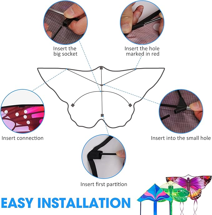 Large Kites for Adults Kites for Kids Ages 4-8， 8-12 Beach Park Outdoor Game Activities, Gifts for