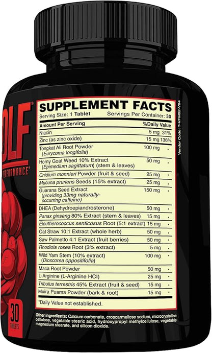 ONL Red Wolf Testosterone Booster for Men - Ultimate Men's Supplement for High Potency Endurance