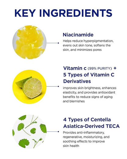 CKD Vita C Teca Blemish Shot Face Gel Mask with Vitamin C & Centella Asiatica (5ea) - Korean