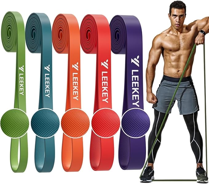 LEEKEY Resistance Bands, Exercise Bands with Handles,Pull Up Assist Bands - Bands for Working