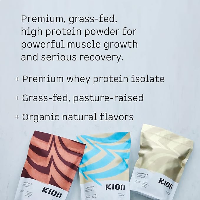 Kion Clean Protein | Grass-Fed & Pasture-Raised Whey Isolate Protein Powder | Rich Chocolate | 30