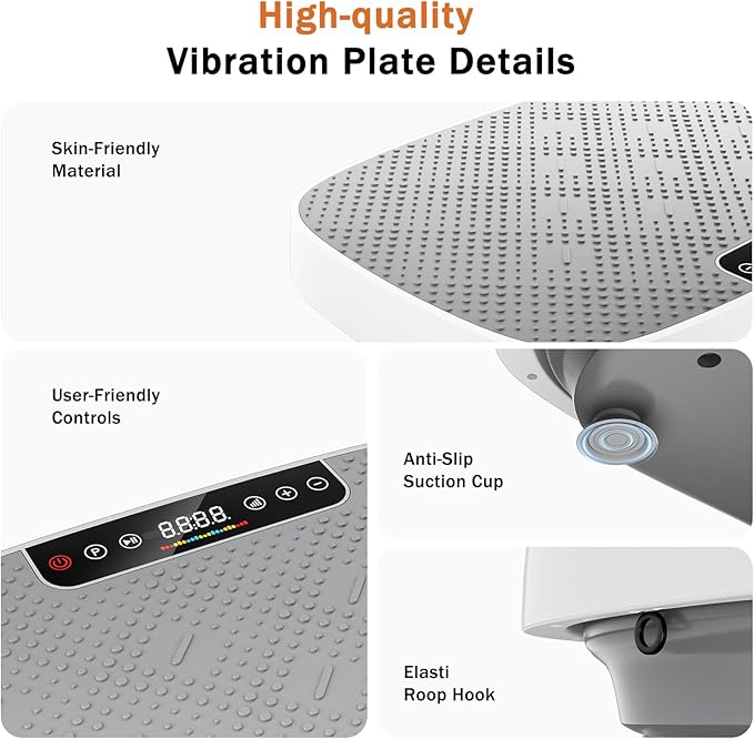 Vibration Plate Exercise Machine, Vibration Plate for Lymphatic Drainage & Body Toning, Whole Body