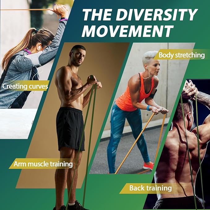 LEEKEY Resistance Bands, Exercise Bands with Handles,Pull Up Assist Bands - Bands for Working