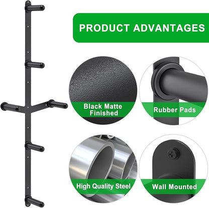 "Kipika Weight Plate Storage Rack - Wall Mounted Weight Plate Holder with Durable Steel