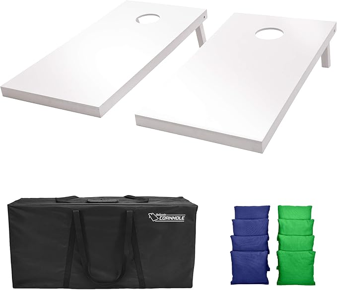 GoSports 4 ft x 2 ft Regulation Size Wooden Cornhole Boards Set - Includes Carrying Case and Over