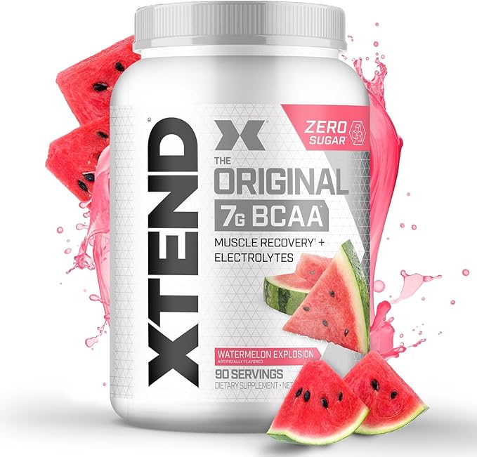Xtend Original BCAA Powder, 7g BCAAs and 2.5g L-Glutamine for Muscle Recovery Hydration and Lean