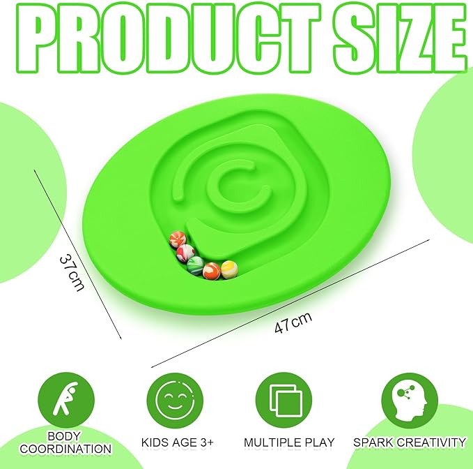 Maze Balance Board for Kids Plastic Wobble Rocker Balance Board with Mini Balls Load 170lb for