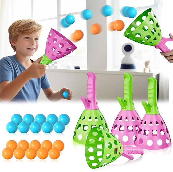 Bennol Outdoor Game Toys for Kids Boys with 20 Balls, Pop Pass Catch Ball Game Outside Toys Gifts